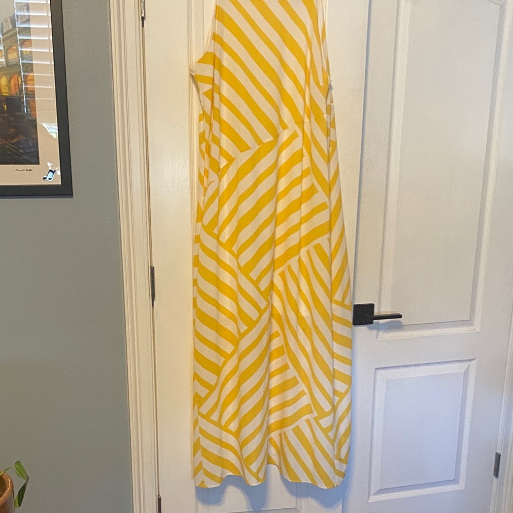 Lily White Yellow and White Striped Maxi Dress